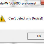 Error if you do not run the firmware update tool as adminstrator