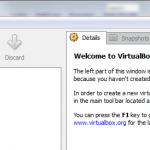 Oracle VirtualBox Welcome Screen