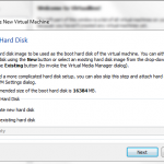 Virtual Box – New Virtual Machine Wizard – New Virtual Hard Disk