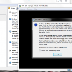 Virtual Box – Virtual Machine – Start and Keyboard Warning