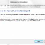 Virtual Box – New Virtual Machine Wizard