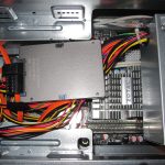 Apex MI-100 Cramped with PSU and wires installed