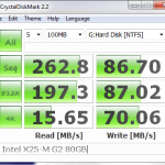 Intel X25-M G2 80GB CrystalDiskMark Benchmark
