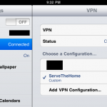 Apple iPad VPN Connected