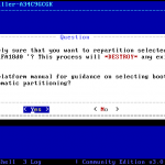 Install NexentaStor Drive Selection Confirmation