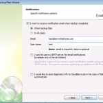 CloudBerry failed backup e-mail notifications