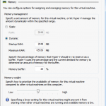 Hyper-V SP1 Memory Allocation for Windows 7 Virtual Machine – Change to Dynamic