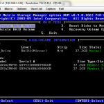 Intel Matrix Storage Manager Main Screen RAID 1 Volume Active
