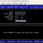 Intel Matrix Storage Manager Setup RAID 1