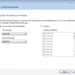Setup Server Backup – Schedule Backups