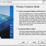 TrueCrypt create encrypted volume and format it