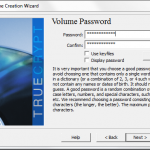 TrueCrypt set volume password