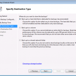 Windows Server Backup Destination Type