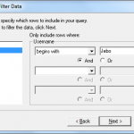 Select Data Filters