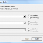 Select Data Sort Order