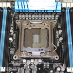 ASUS P9X79 LGA 2011 Socket and DIMMs