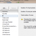 Feature vsmp not licensed – change to 8 vCPU
