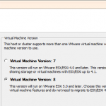 Select VM Version 8