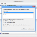 Initialize Disk from Microsoft Windows 8 iSCSI Initiator