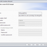 Synology DS1812+ Create New iSCSI Target