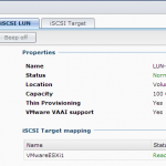 Synology DS1812+ Setup iSCSI LUN Screen
