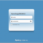 Synology DS1812+ Synology WebGUI Login