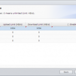 Synology WebGUI User Speed Limits