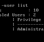 IPMIcfg user results after reset