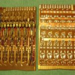 F5 front & back of an Atlas type 822 pcb (six flip-flops)