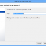 XenCenter Console – Name VHD Library