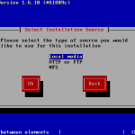 XCP Installation Source – Choose Local Media