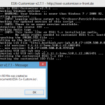 ESXi-Customizer Setup Finished