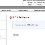 Supermicro IPMI WebGUI BIOS Resliience