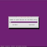Ubuntu RAID 1 – Step 13 Select Number of spare devices