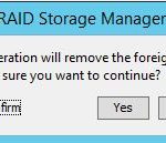 LSI MegaRAID Confirm Clear Configuration