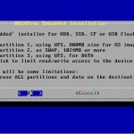 nas4free install 3 &#8211; embedded partitions