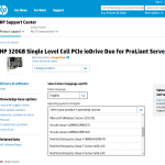 Fusion-io ioDrive installation – HP Support- OS select