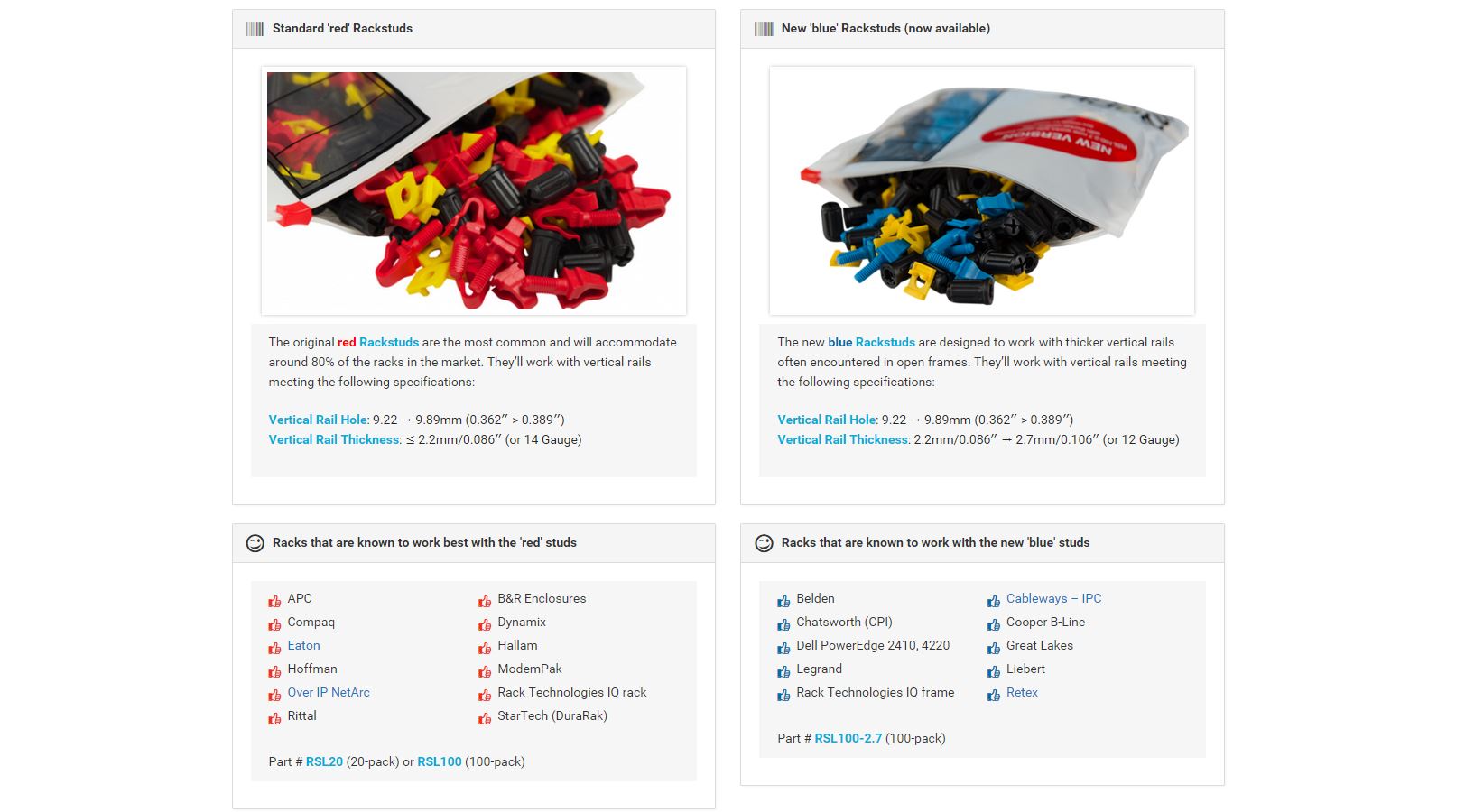 RackStuds Red or Blue