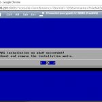 Proxmox FreeNAS – installation succeeded