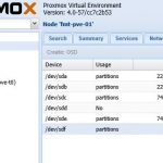 Proxmox VE Ceph Create OSD not available