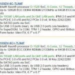 Supermicro X10SDV-6C-TLN4F and X10SDV-6C-TLN4F