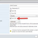 2 node flash vSAN – turn on Virtual SAN