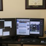 Dual HP ZR30w on desk