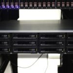 QNAP TVS-EC1280U-SAS-RP – Front in Rack