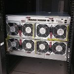 Supermicro SuperBlade chassis rear during installation