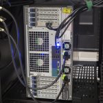 Dell PowerEdge T630 rear in rack