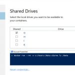Docker for Windows shared drives