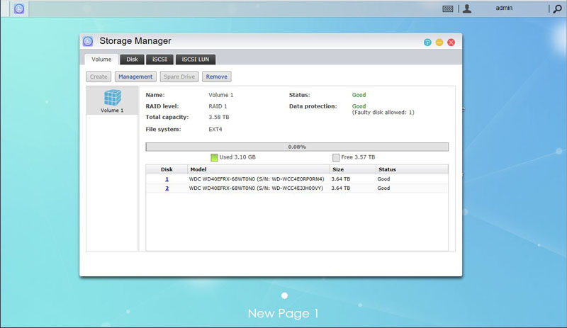Asustor AS1002T Storage Manager
