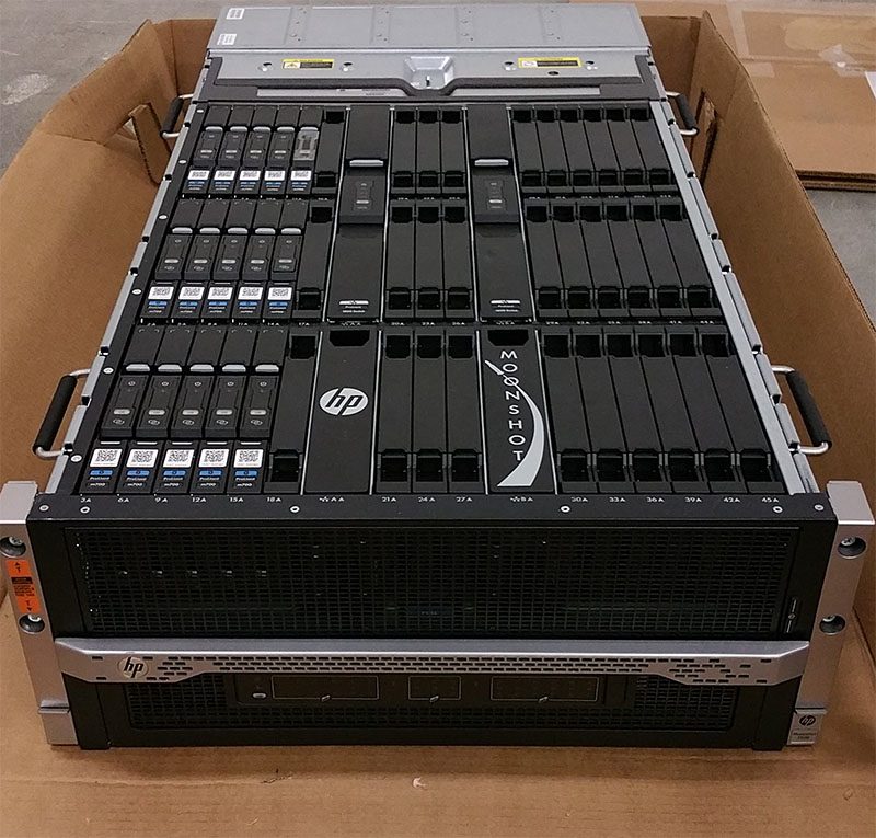 HPE Moonshot being unboxed front