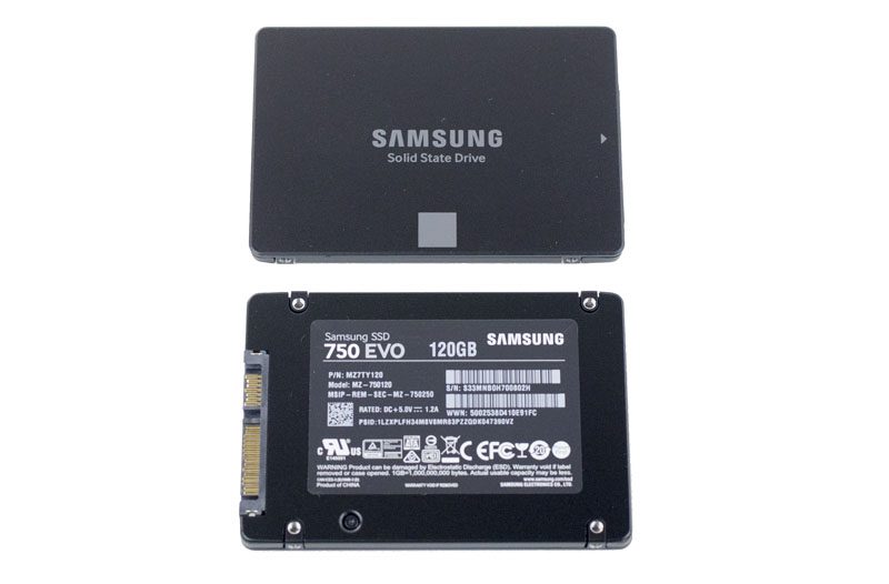 Samsung 750 EVO 120GB Drives Front And Back